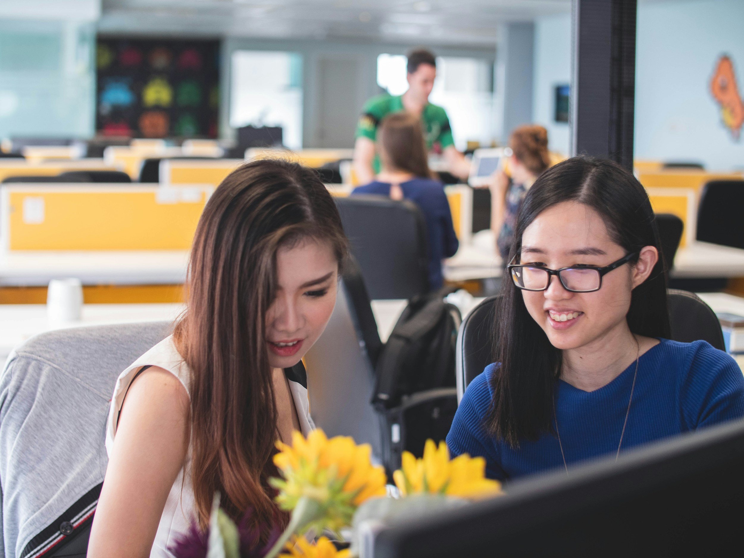 Women collaborating at work